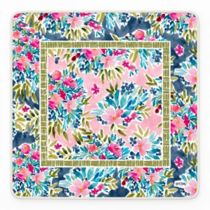 Watercolor Botanical Bloom Mahjong Mat