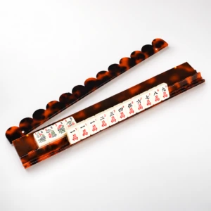 Amber Tortoiseshell Mahjong Rack & Pusher Set