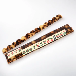 Golden Tortoiseshell Mahjong Rack & Pusher Set