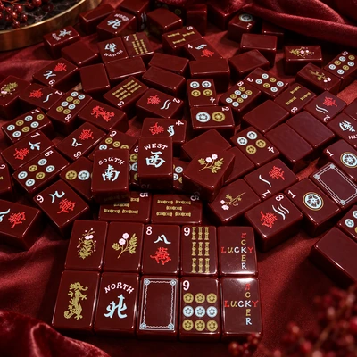 Cherry Red American Mahjong Tiles