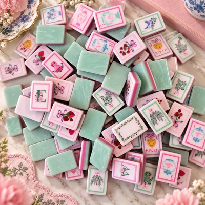 Spring Garden Strawberry American Mahjong Tiles