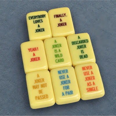 Mid-Century Botanical Butter Yellow American Mahjong Tiles