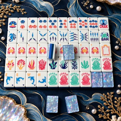 Coastal Pearl American Mahjong Tiles