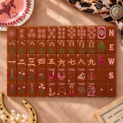 Terracotta Western American Mahjong Tiles