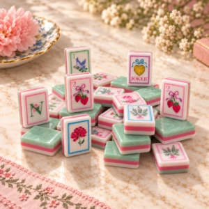 Spring Garden Strawberry Mahjong Tile Details