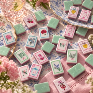 Spring Garden Strawberry Mahjong Tiles in Play