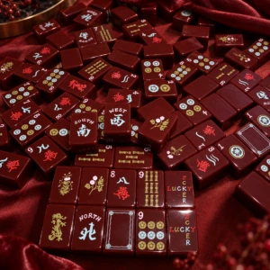 Cherry Red American Mahjong Tiles