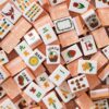 Strawberry & Pineapple Pearl Mahjong Tiles