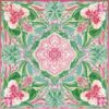 Tropical Blossom Medallion Mahjong Mat