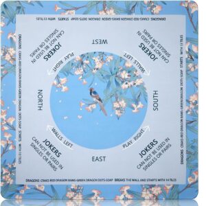 Sky Blossom Songbird Mahjong Mat