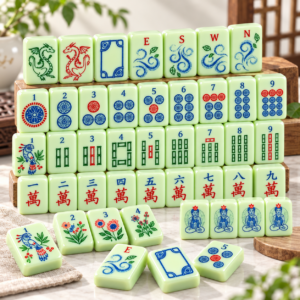 Celadon Garden Mahjong Tiles