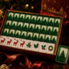 Green Christmas Glow Mahjong Tiles