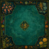 Dark green Mahjong Mat