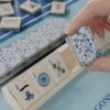 Blue Porcelain Floral Mahjong Tiles