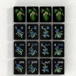 Monstera Leaf Mahjong Tiles detail view 5