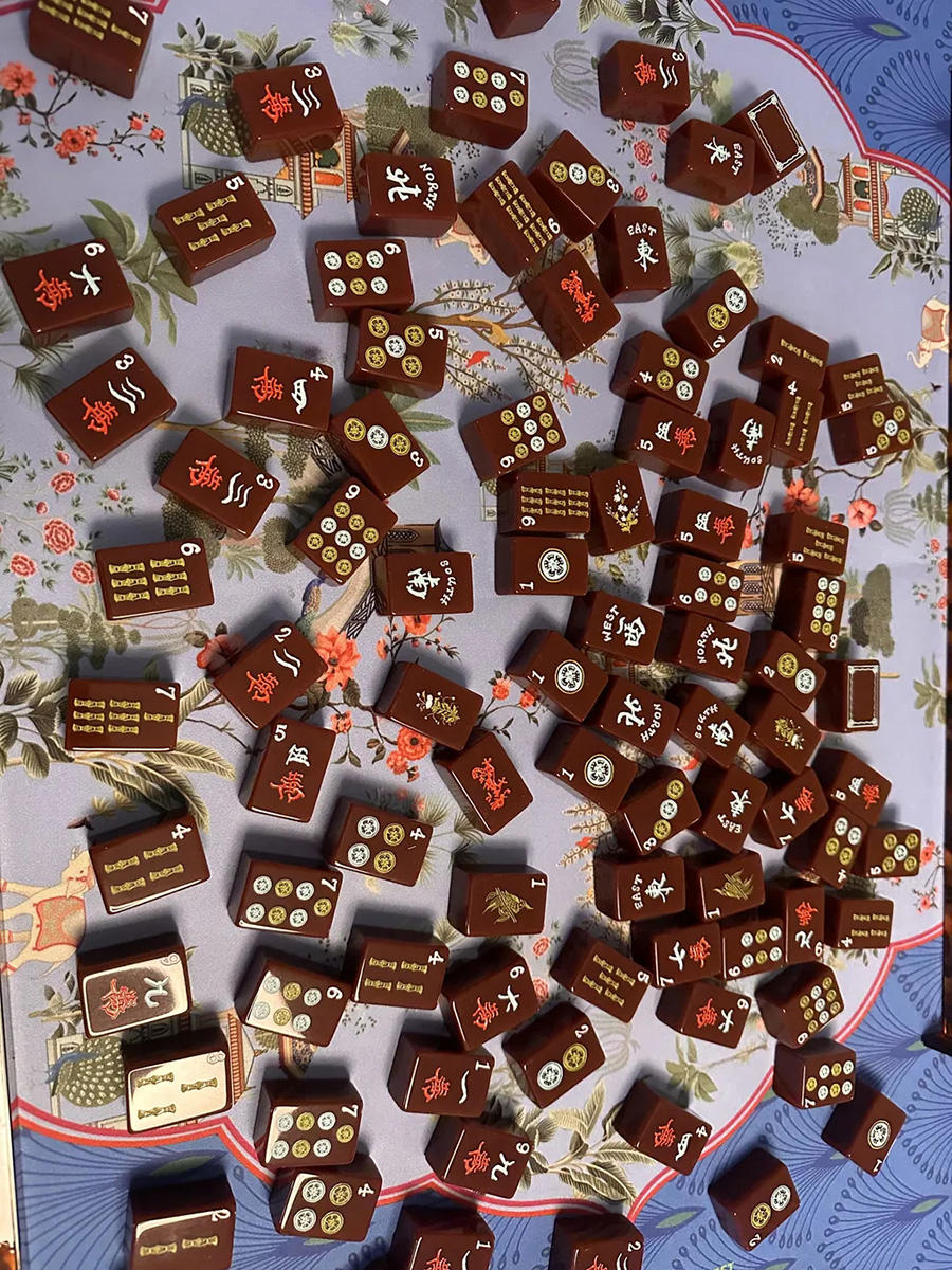 Cherry Red American Mahjong tile collection