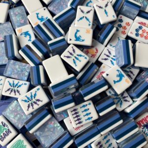 Coastal Pearl Mahjong Tiles Closeup