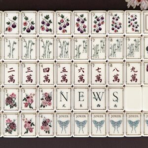Complete Emerald Fig Garden American Mahjong tile set