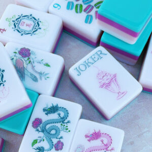 Pastel Macaron Garden Mahjong Artwork