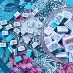 Pastel Macaron Garden Mahjong Game Night