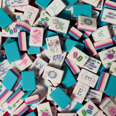 Pastel Macaron Garden Mahjong Tile Details