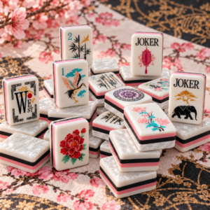 Pearl Crane Garden Mahjong Tile Details