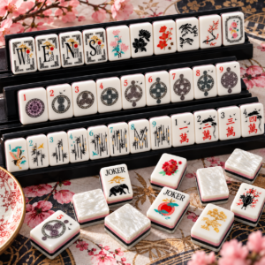 Pearl Crane Garden Mahjong Tile Set
