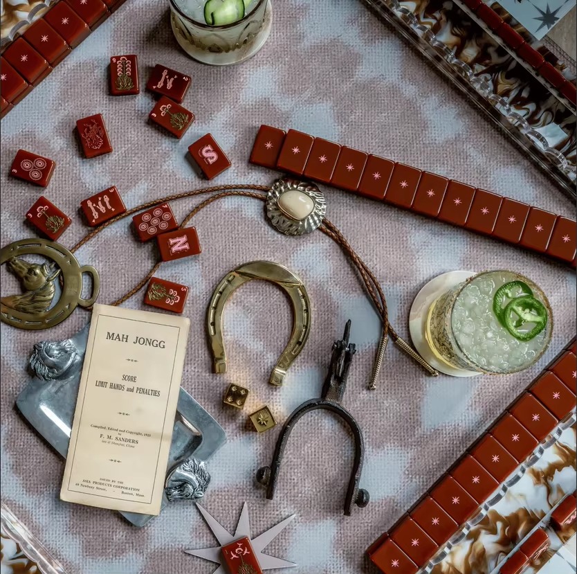 Terracotta Western Mahjong Flatlay